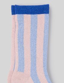 Chaussettes &agrave; rayures brillantes