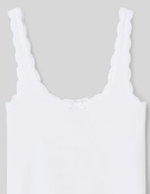 D&eacute;bardeur bords en dentelle avec n&oelig;ud