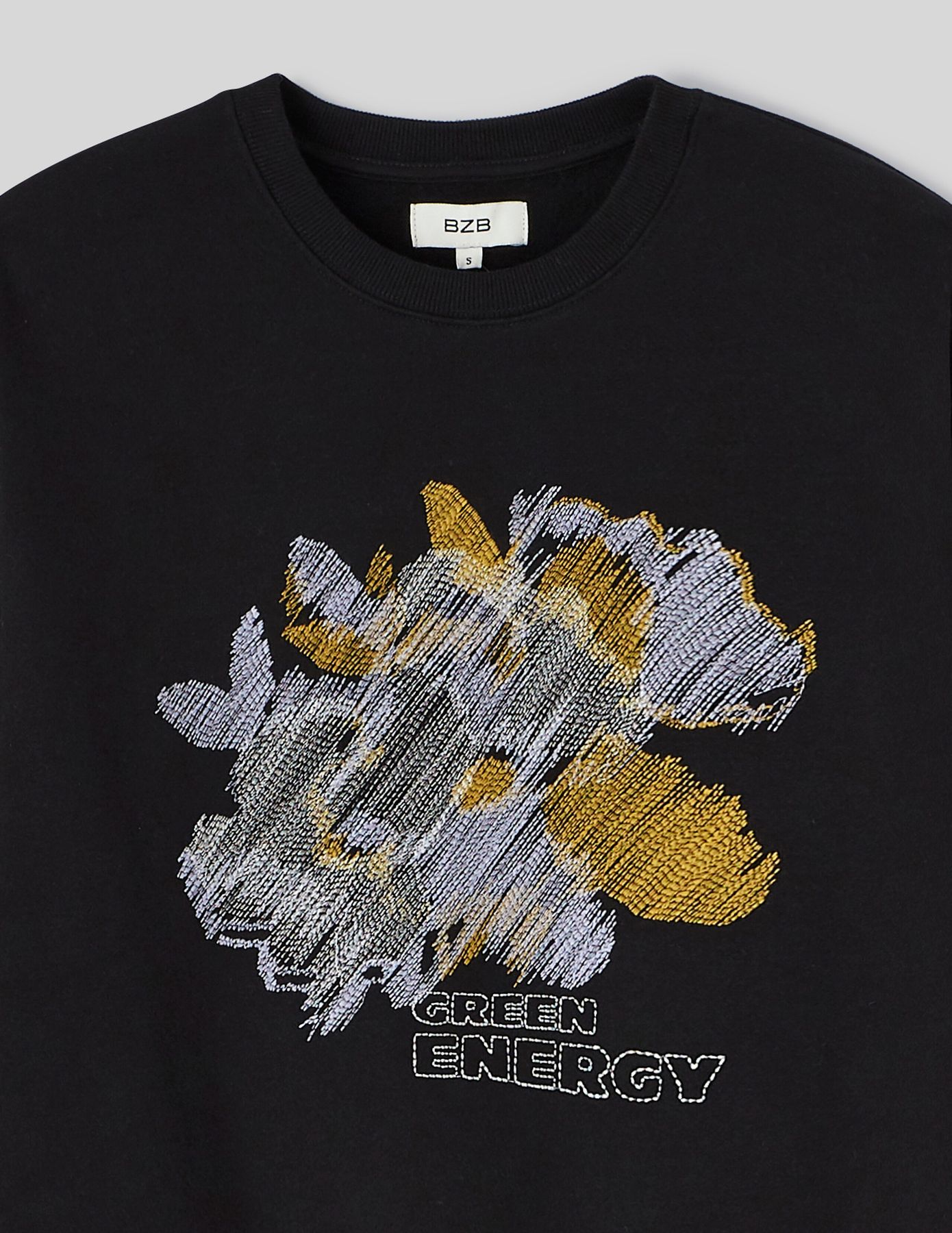 Sweat col rond brodé