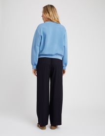 Sweat délavé brodé