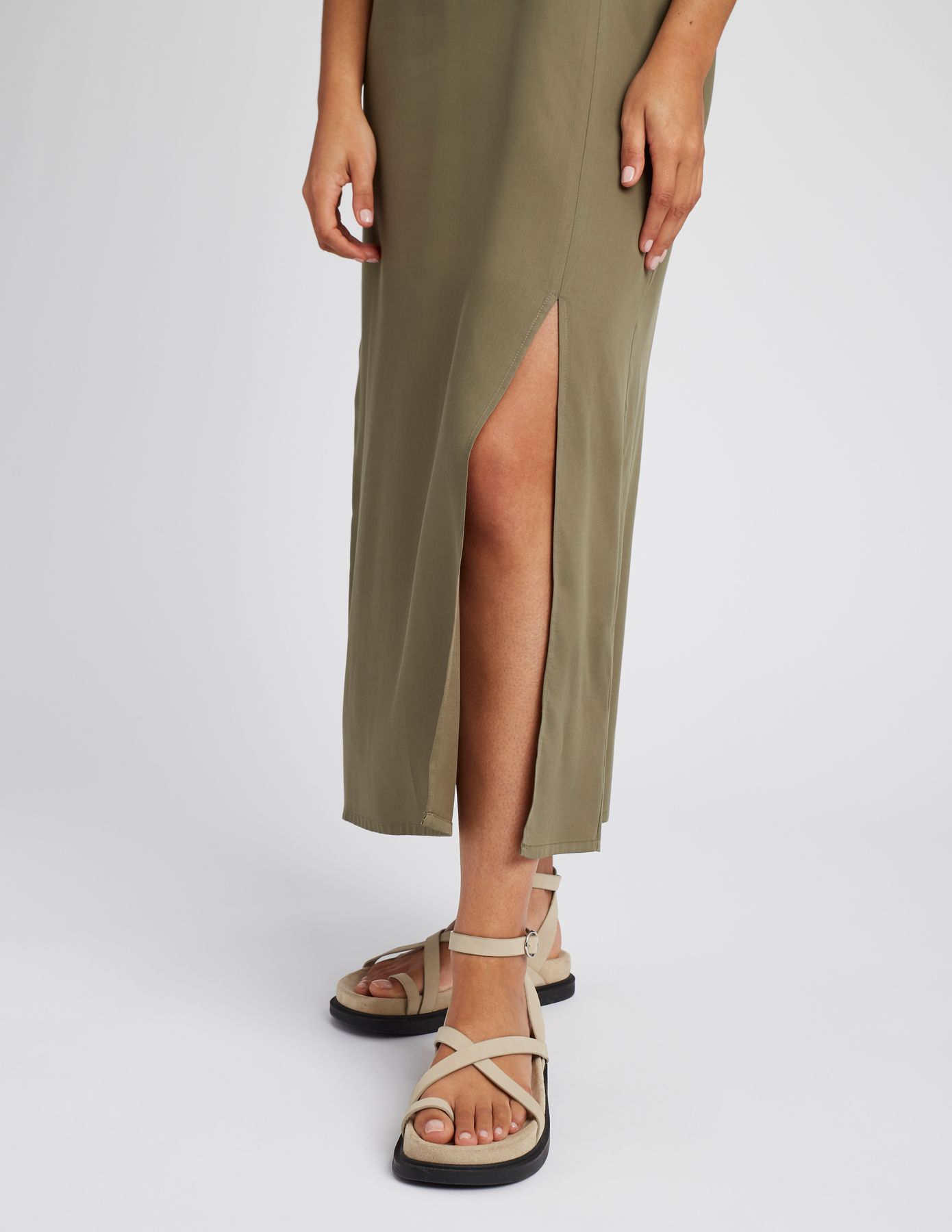 Robe longue en lyocell