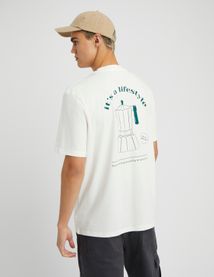 T-shirt imprim&eacute; devant dos