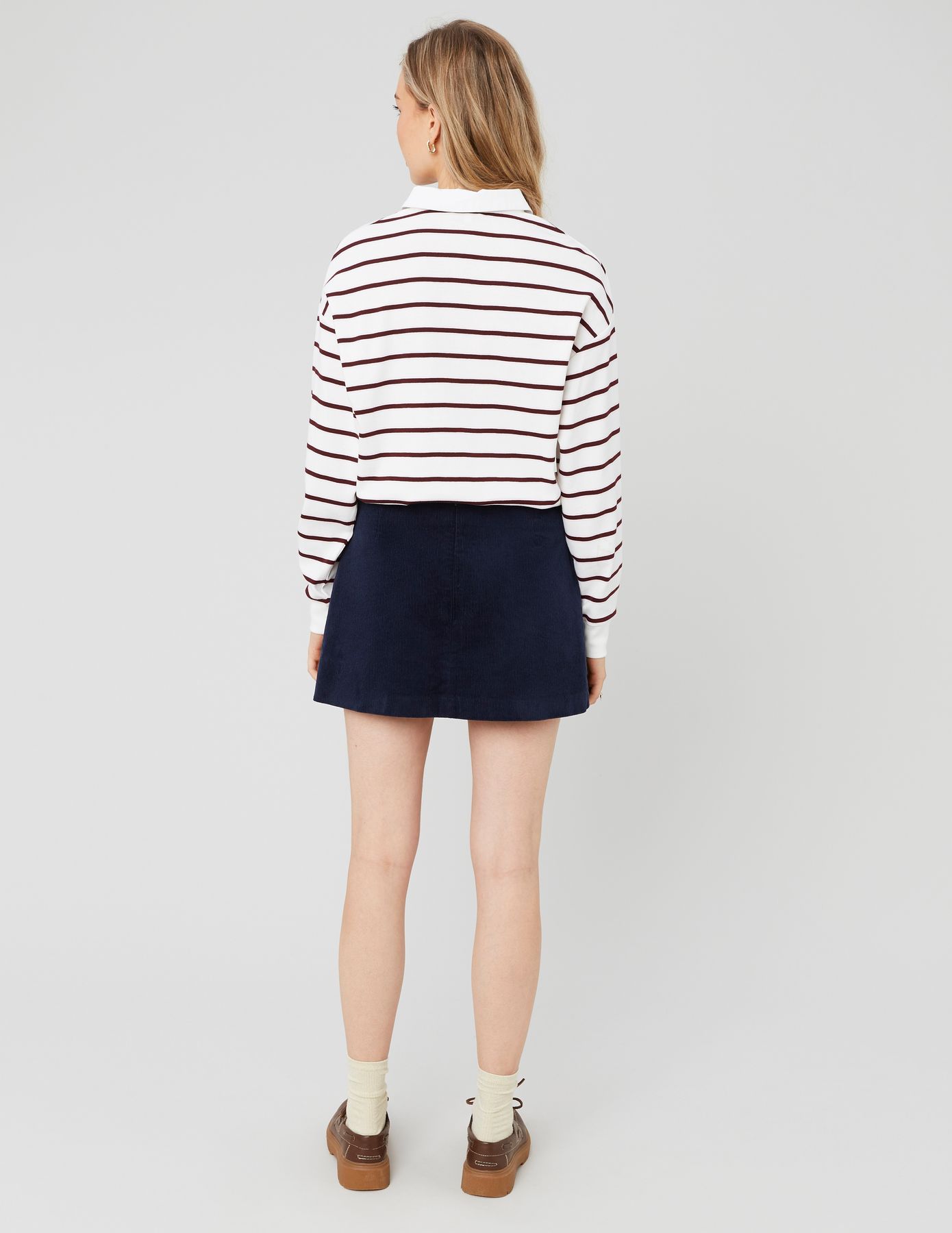 T-shirt col polo rayé