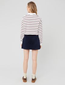T-shirt col polo rayé