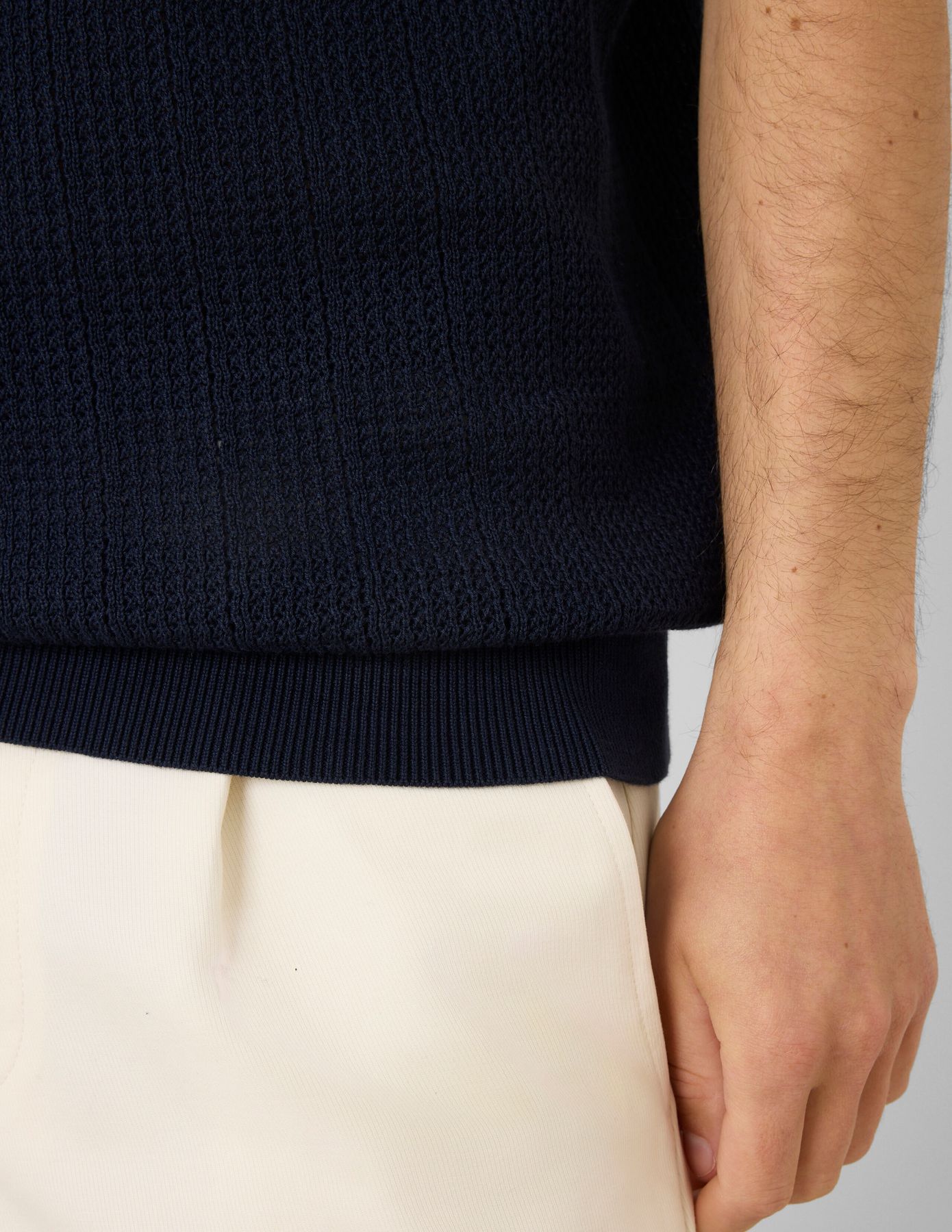 Polo maille ajour&eacute;e