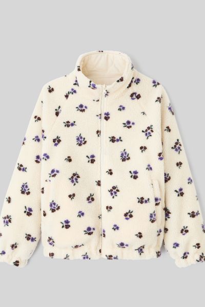 Blouson sherpa imprimé réversible