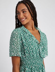 Robe courte imprim&eacute;e