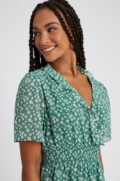 Robe courte imprim&eacute;e