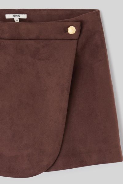 Jupe short su&eacute;dine