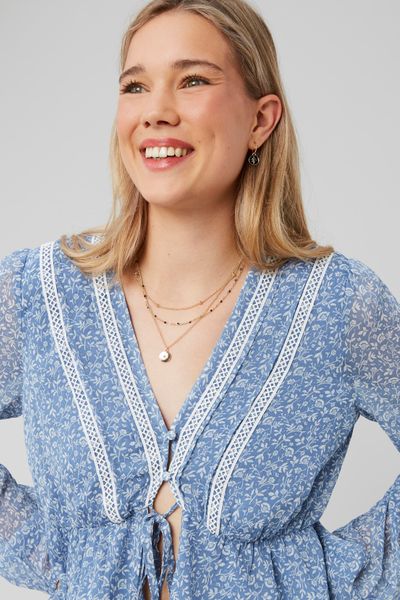 Blouse en voile imprimée