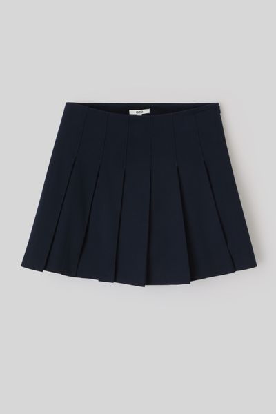 Jupe courte plissée en polyester recyclé