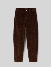 Pantalon velours léopard