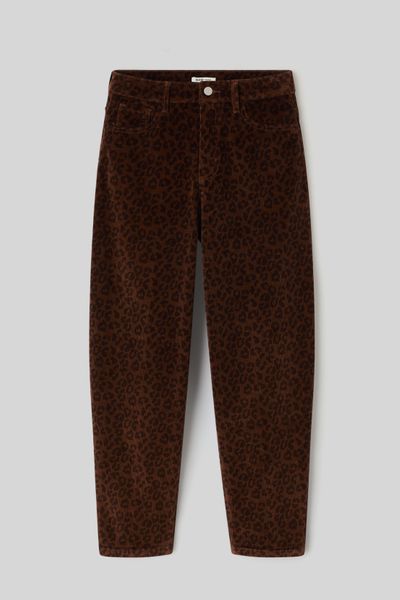 Pantalon velours léopard
