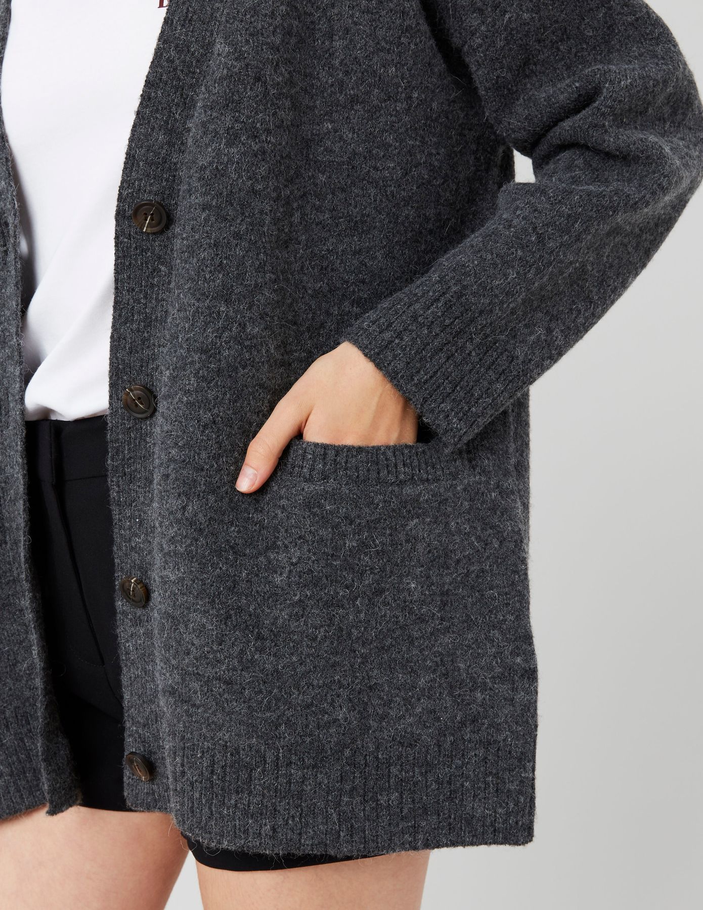 Gilet long boutonné