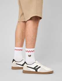 Lot de 2 chaussettes brod&eacute;s