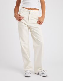 Pantalon straight velours