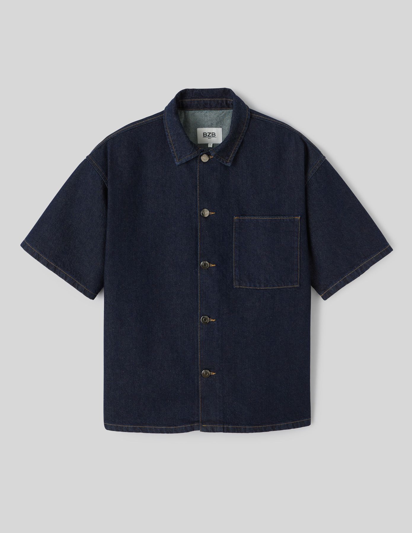 Chemise manches courtes en jean