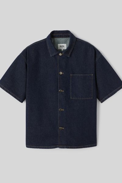Chemise manches courtes en jean