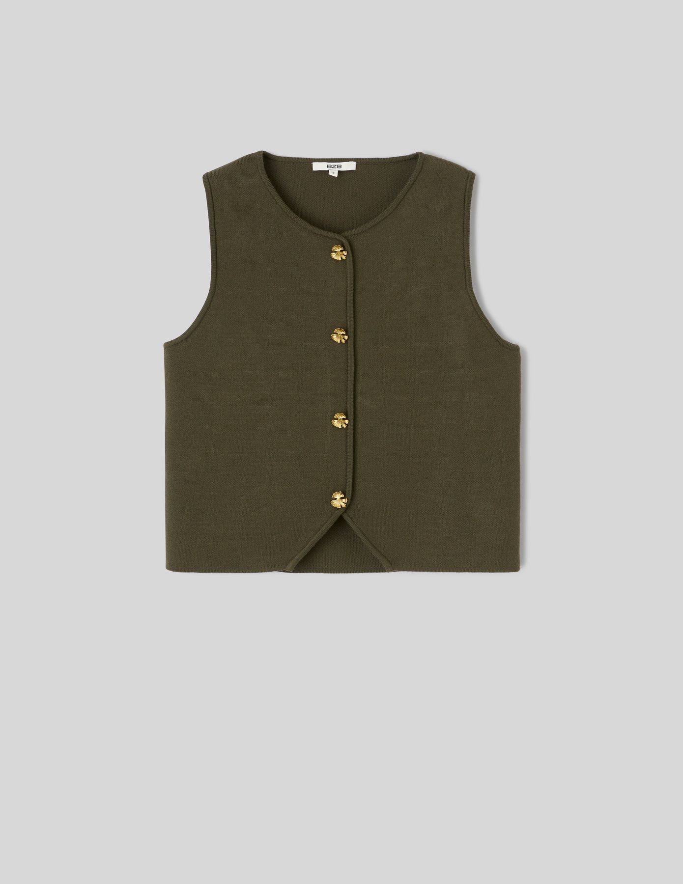 Top sans manches boutonn&eacute;
