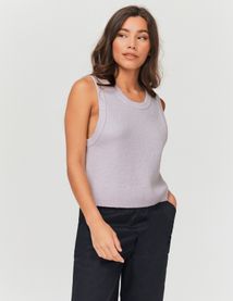 Pull sans manches uni