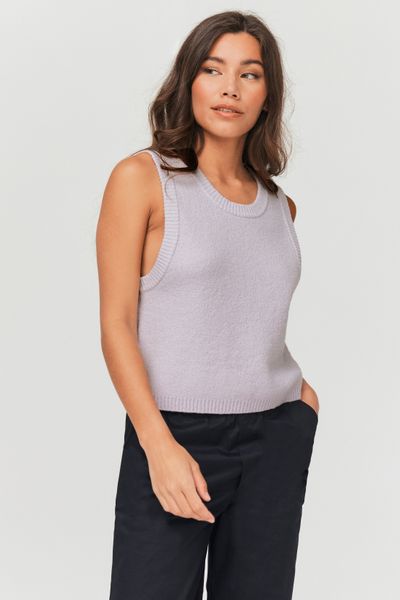 Pull sans manches uni