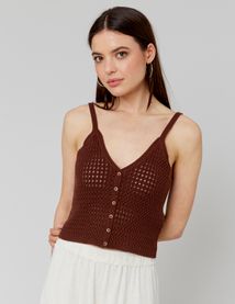 Débardeur boutonné en crochet