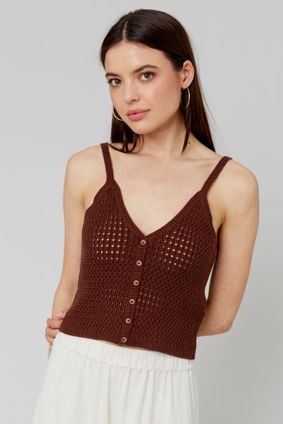 Débardeur boutonné en crochet