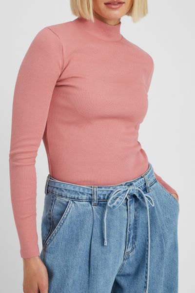 T-shirt col montant uni