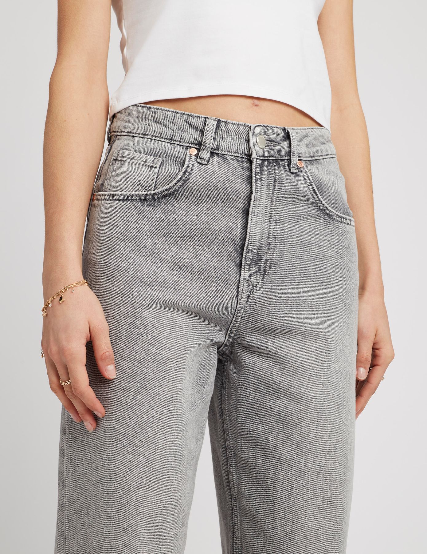 Jean baggy à revers