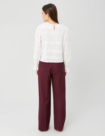 Pantalon large &agrave; pinces