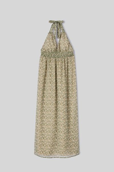 Robe Courte Imprimée Grise En Polyester - Taille 12 - ENTREPÔT - Occasion Très Bon état