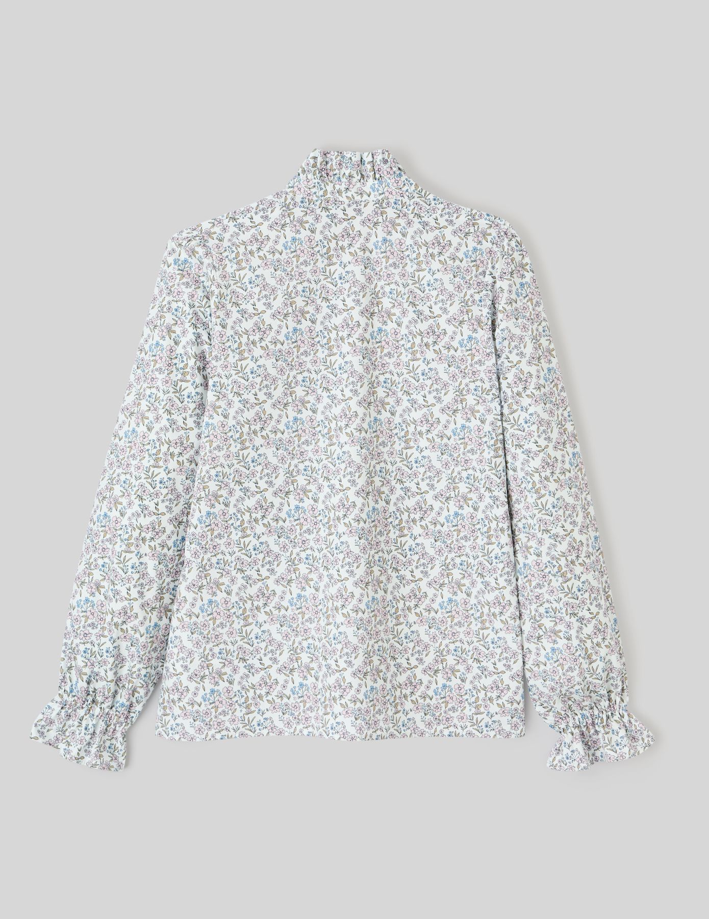 Chemise col montant imprimé floral