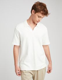 Polo matière fantaisie