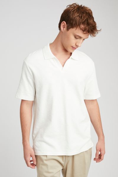 Polo matière fantaisie