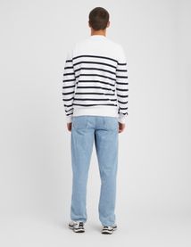 Pull col rond marinière