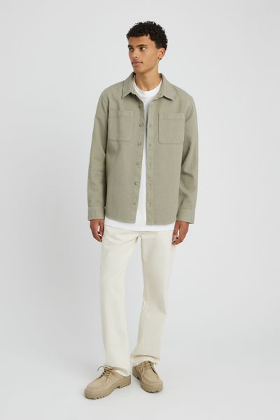 Surchemise unie gaufr&eacute;e