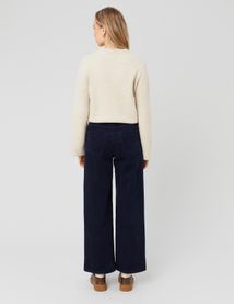 Pantalon wide leg velours
