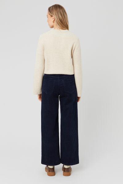Pantalon wide leg velours