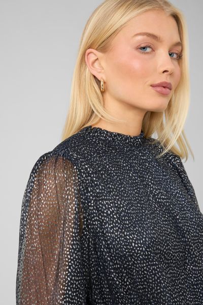 Blouse imprim&eacute;e paillet&eacute;e