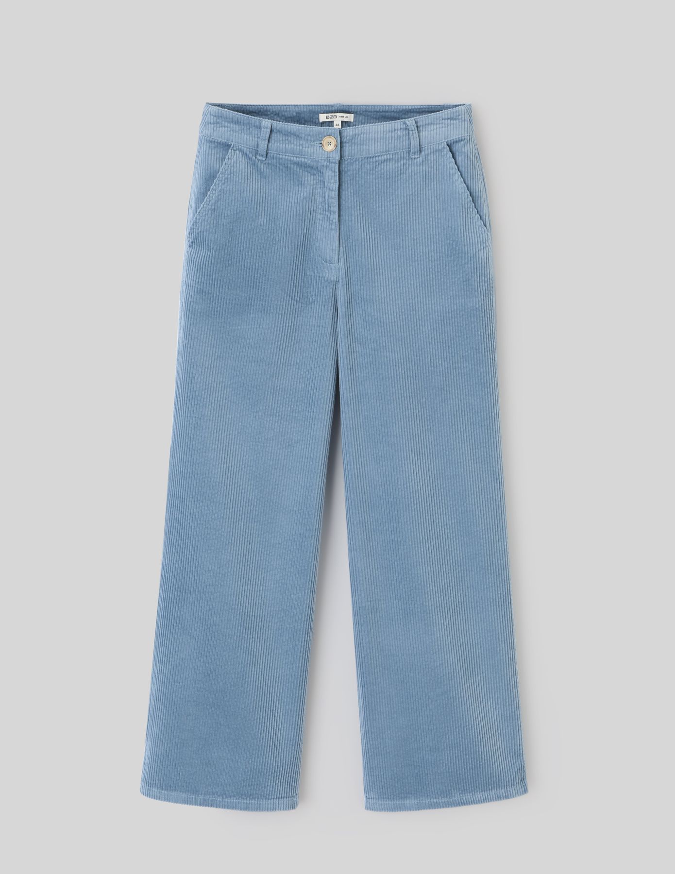 Pantalon wide leg velours cropped