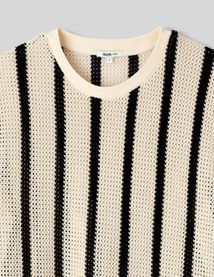 T-shirt tricot &agrave; rayures