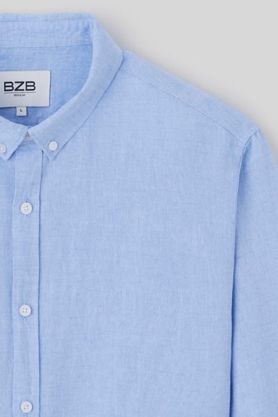 Chemise coton lin unie