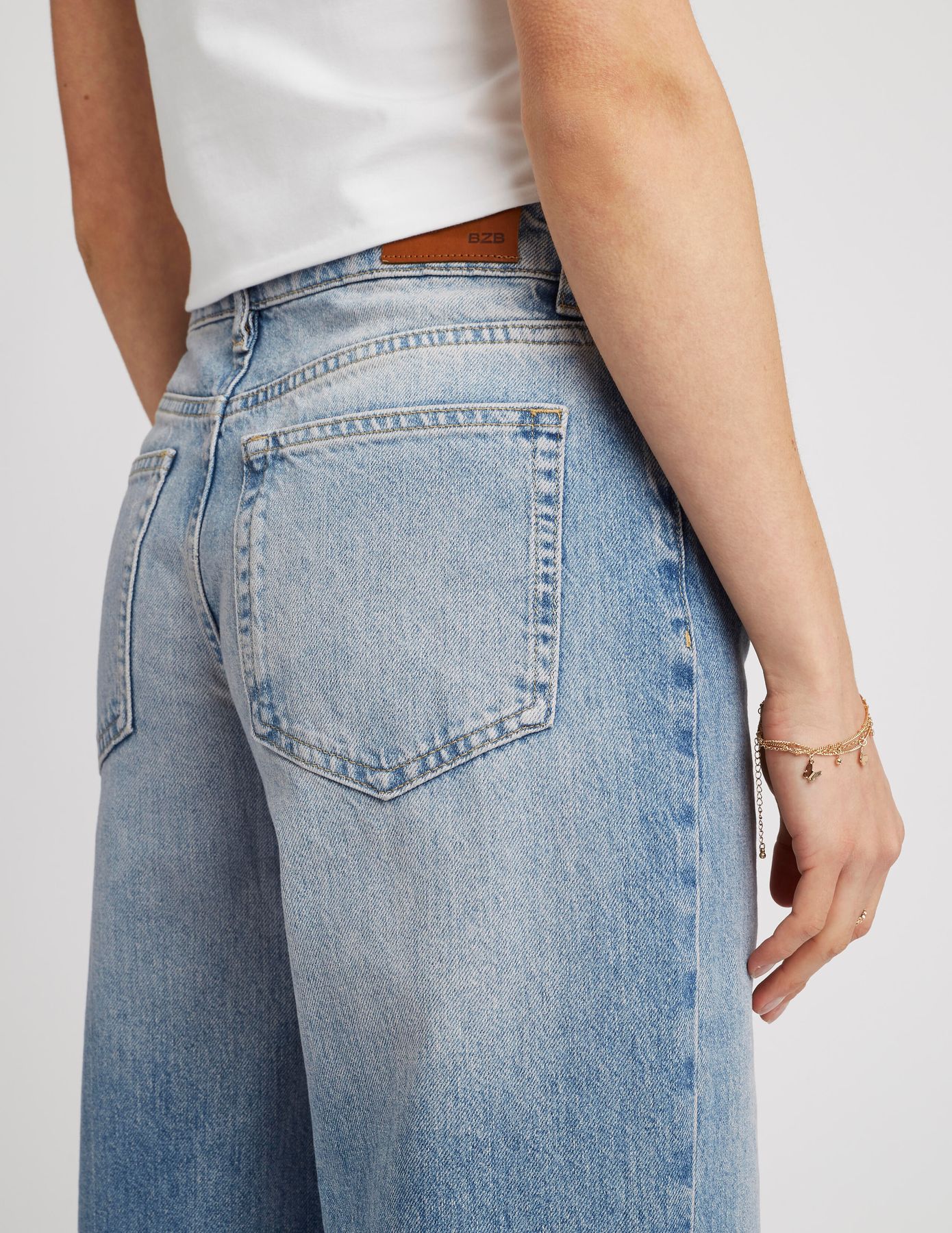 Jean wide leg taille basse