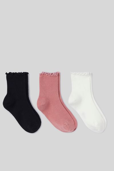 Lot de 3 paire de chaussettes festonnées