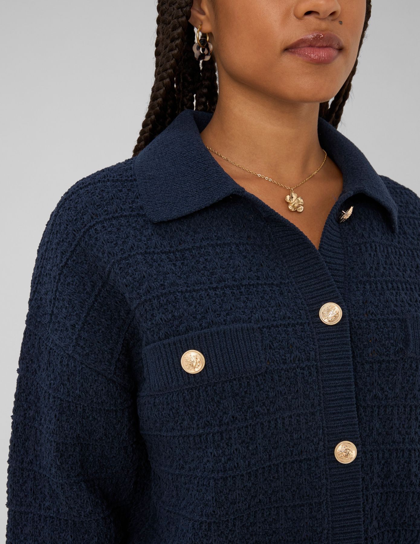 Gilet boutonn&eacute; col polo