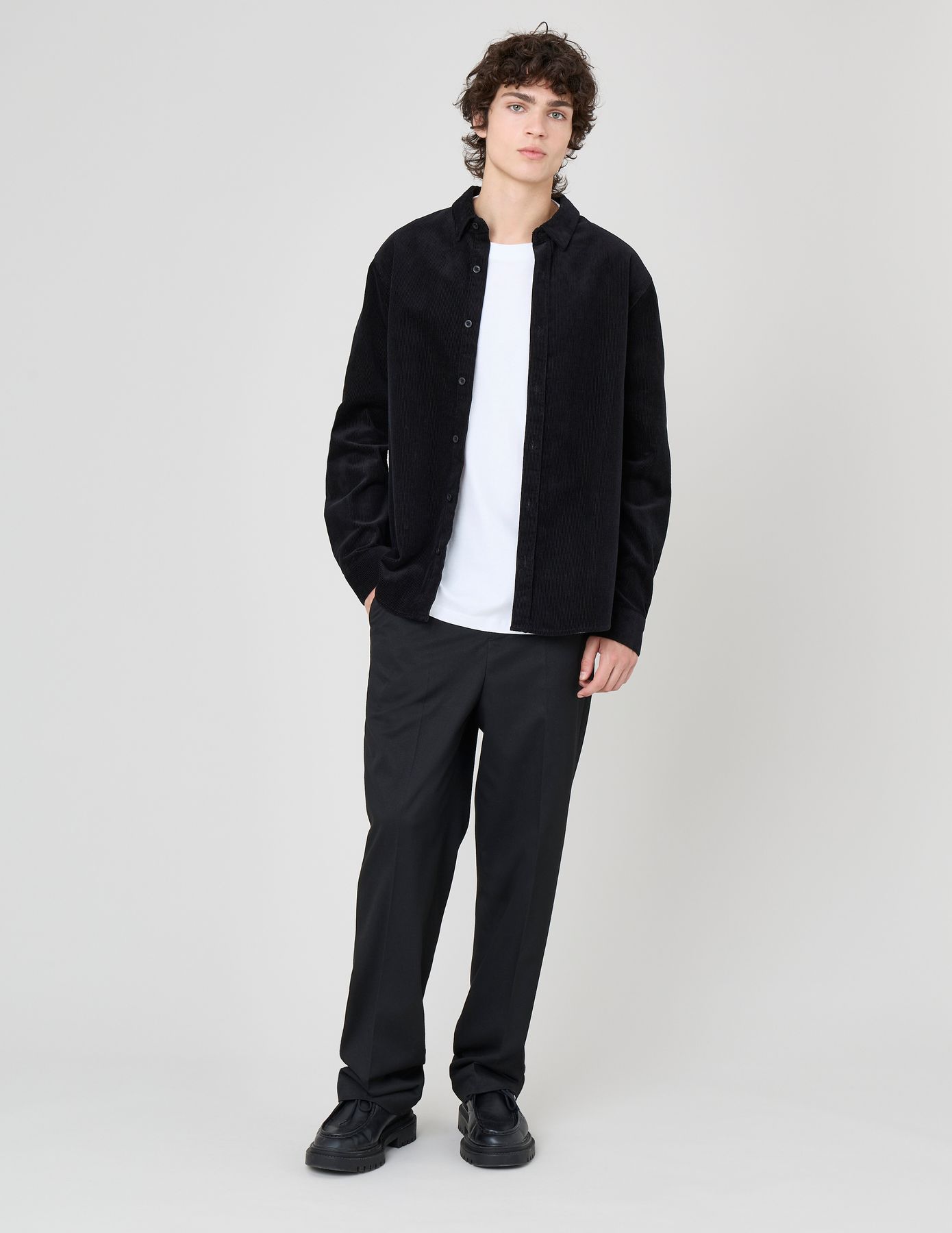 Chemise velours unie