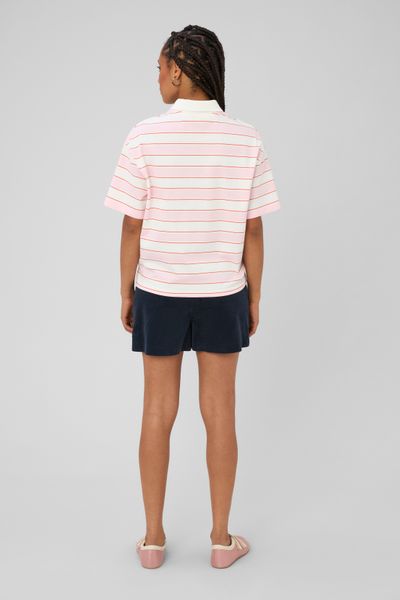 Polo ray&eacute; manches courtes