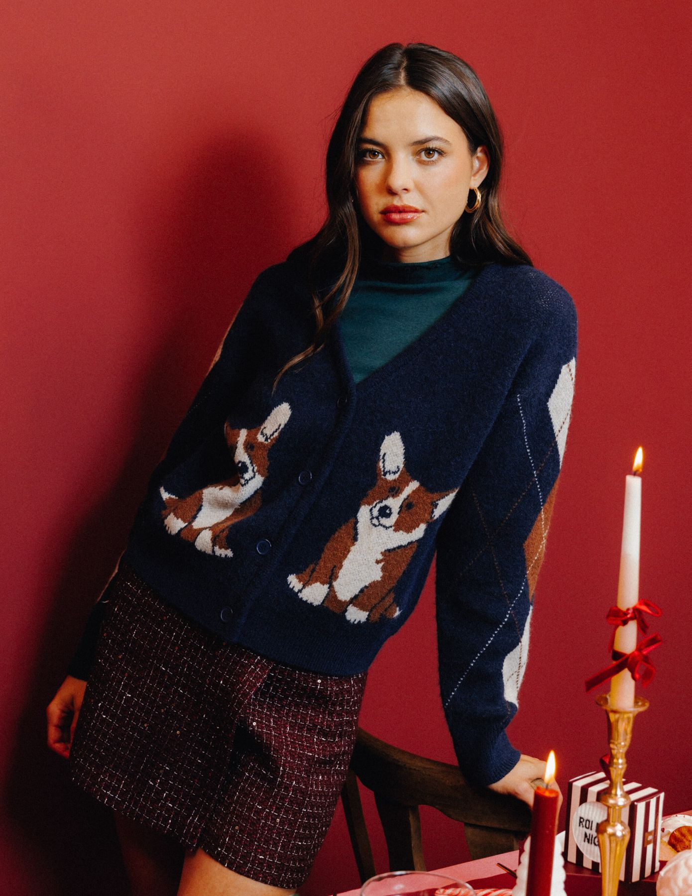 Gilet jacquard chien