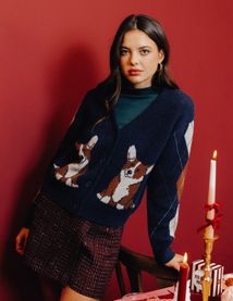 Gilet jacquard chien