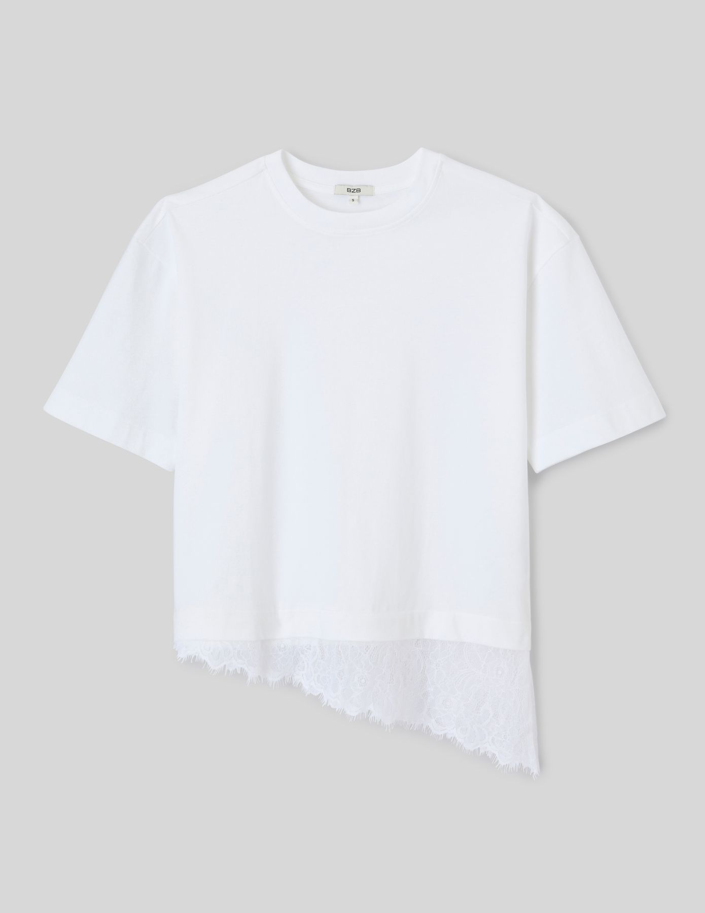 T-shirt avec empi&egrave;cement en dentelle